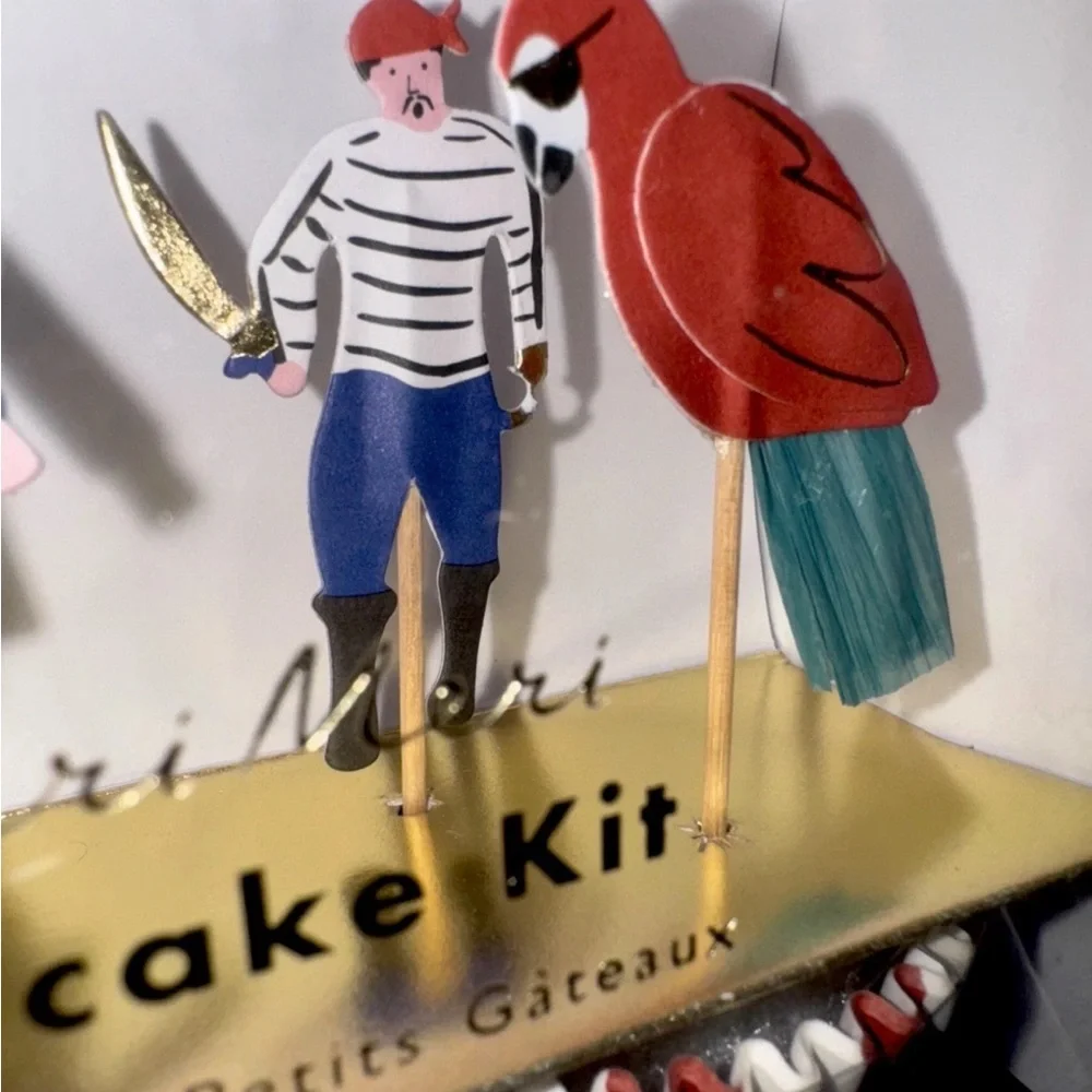 Meri Meri Red and Blue Pirate Cake Toppers